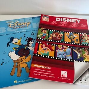 Two DISNEY Sheet Music Song books ~ Super Easy ~ Piano & Guitar